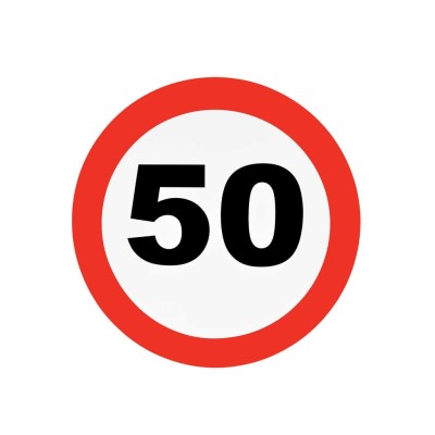 Prometni znak 50 - zidna dekoracija