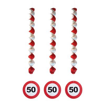 Traffic sign 50 - Swirl hanging decoration
