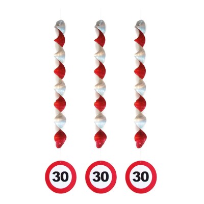Verkehrszeichen 30 - Spiralen Dekoration