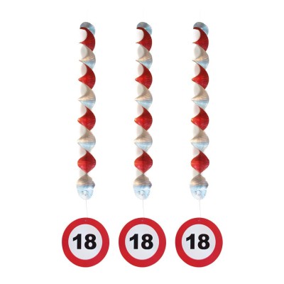 Traffic sign 18 - Swirl hanging decoration