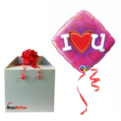 Love Heart U - Folienballon in Paket