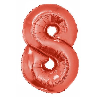 Number 8 - red