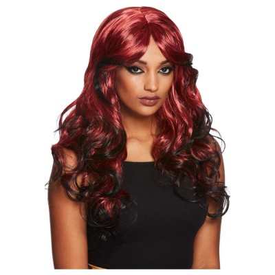 Gothic Temptress Wig - Black & Red