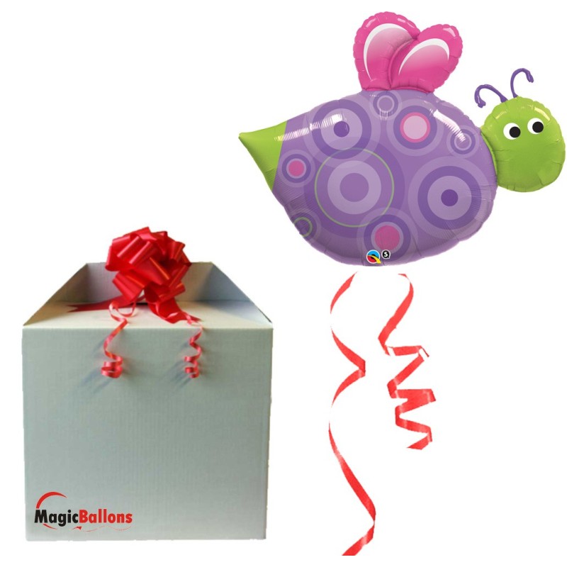 Ballon  " Birthday Wishes Butterflies"  m. Helium befüllt