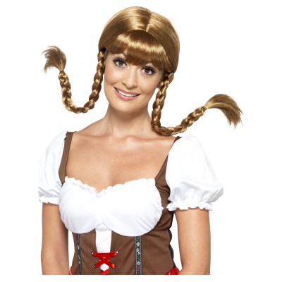 Bavarian Wig, Plaited, Brown