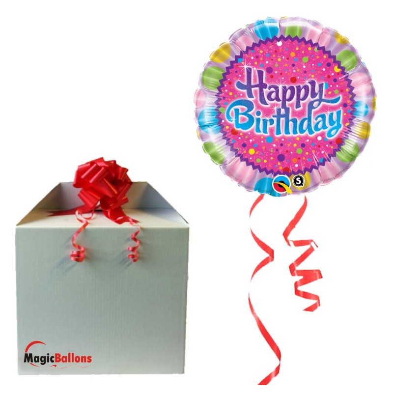 Ballon  " Birthday Jungle Friends "  m. Helium befüllt