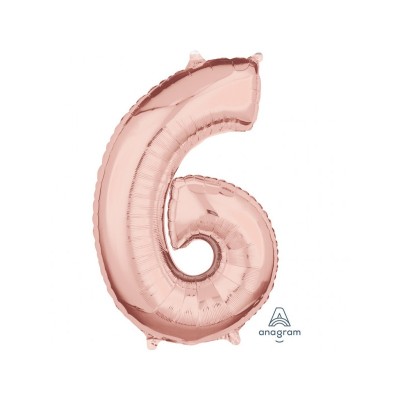 Number 6 - rose gold