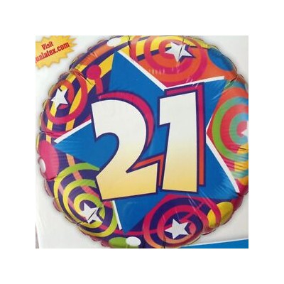 21 Stars & Swirls - Folienballon