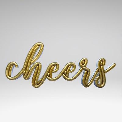 "cheers" napis Nikoloon okvir