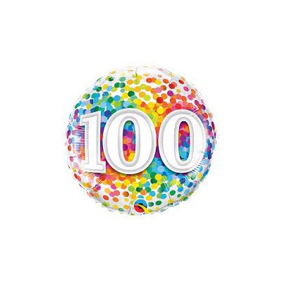 100 Rainbow Confetti  - foil balloon