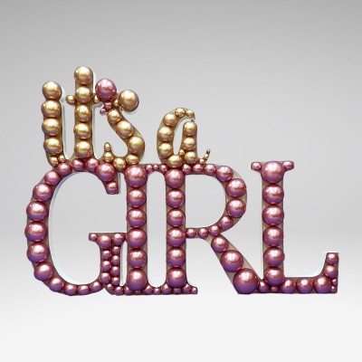 "It's a Girl" napis Nikoloon okvir