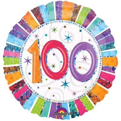 100 Rainbow Confetti - Folienballon