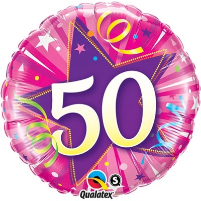 50 Shining Star Hot Pink - folija balon
