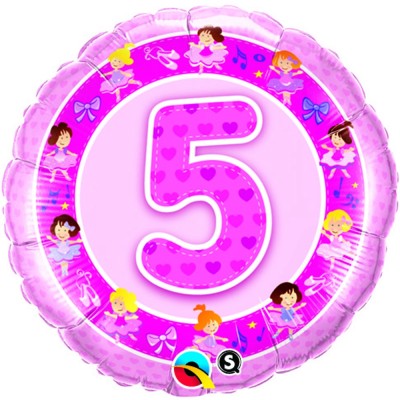 Age 5 Pink Princess - Folienballon