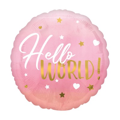 Hello World - foil balloon