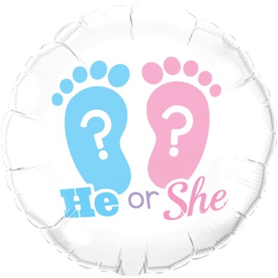 He or she? - foil balloon