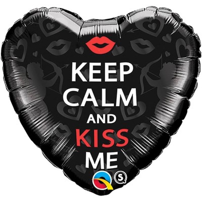 Keep calm and kiss me - foil balloon