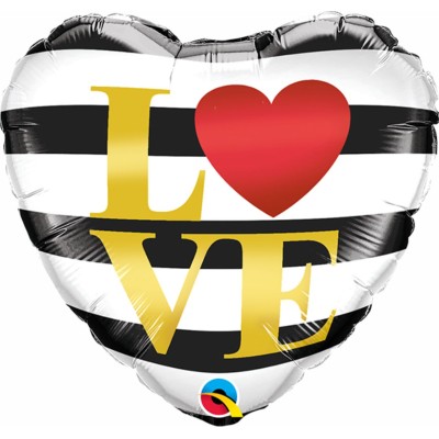 L(heart)VE Horizontal Stripes - folija balon