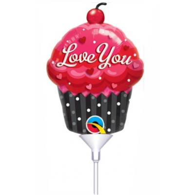 Love You Cupcake - folija balon na palčki
