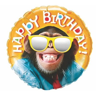 Happy Birthday Smilin' Chimp - folija balon