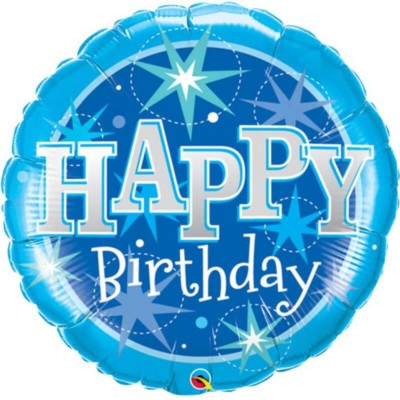 Birthday Blue Sparkle - folija balon - folija balon