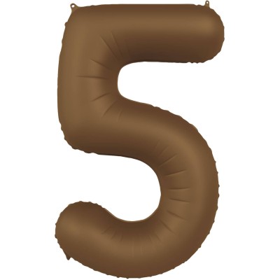 Broj 5 - 86cm - mat Chocolate Brown folija balon