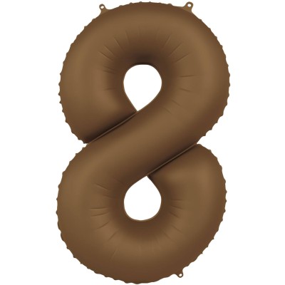 Številka 8 - 86cm - mat čokoladno rjava