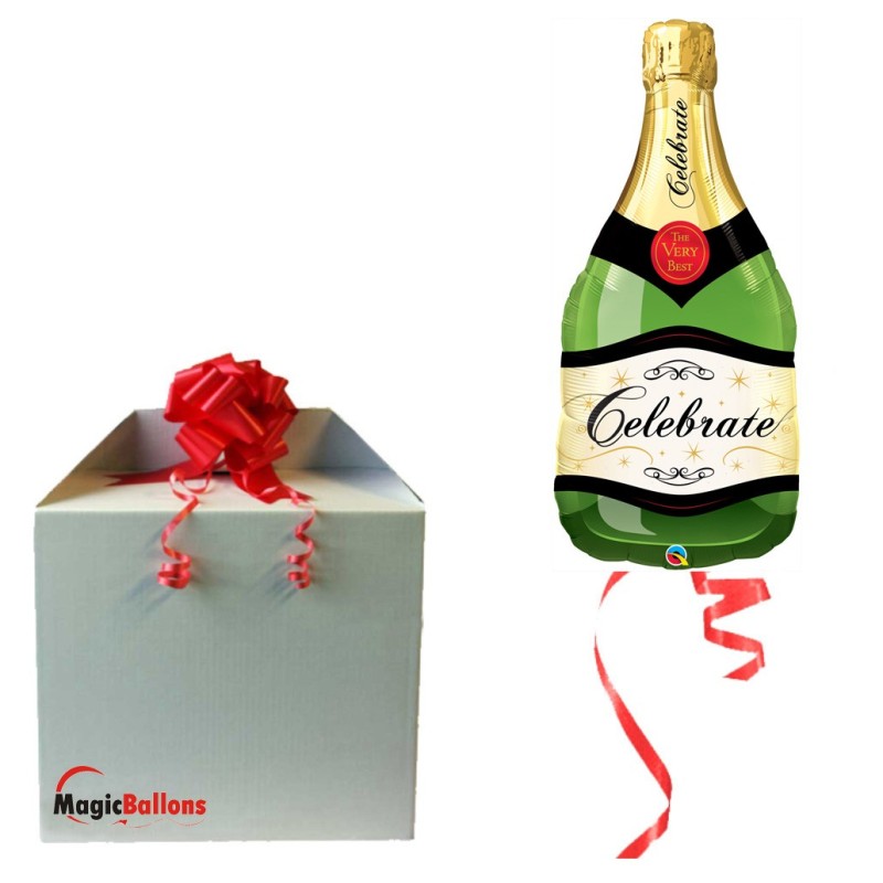 Celebrate Bubbly Wine bottle - foil balloon in a package