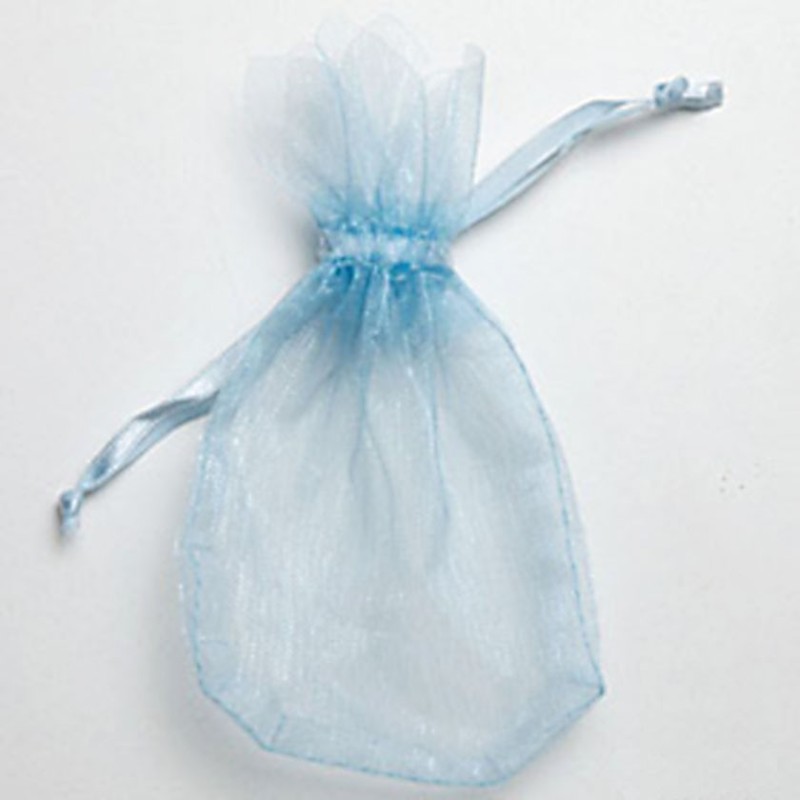 Organza pouches -Light blue