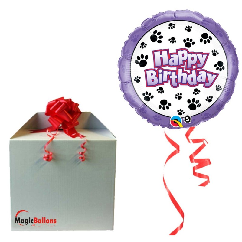 Ballon  " Birthday Smile Faces "  m. Helium befüllt
