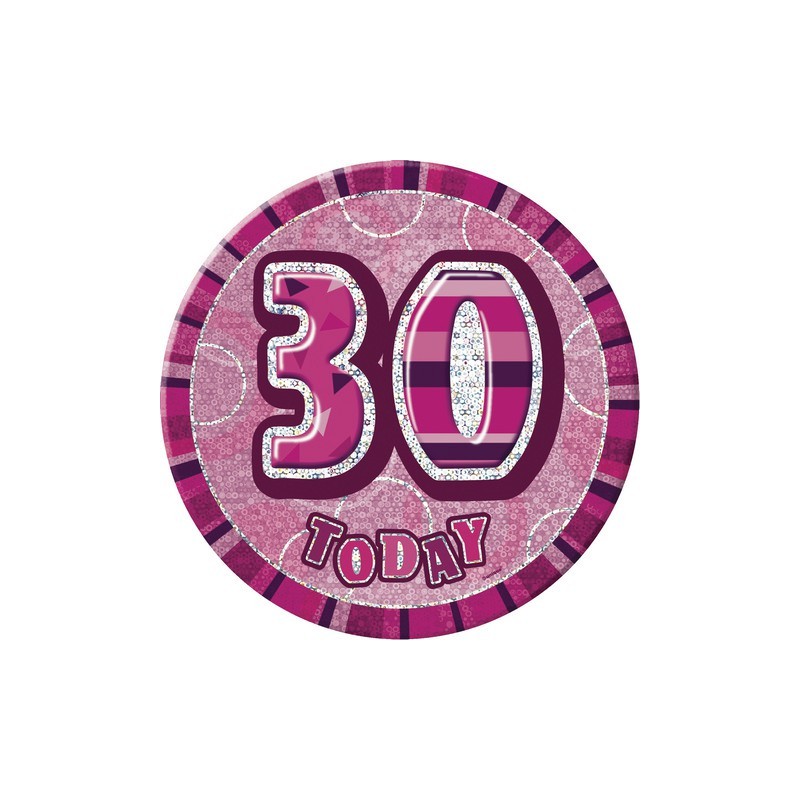 Glitz party -pink badge 18