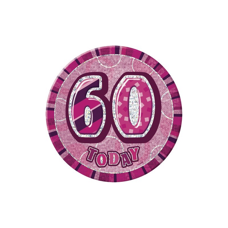 Glitz party -pink badge 50