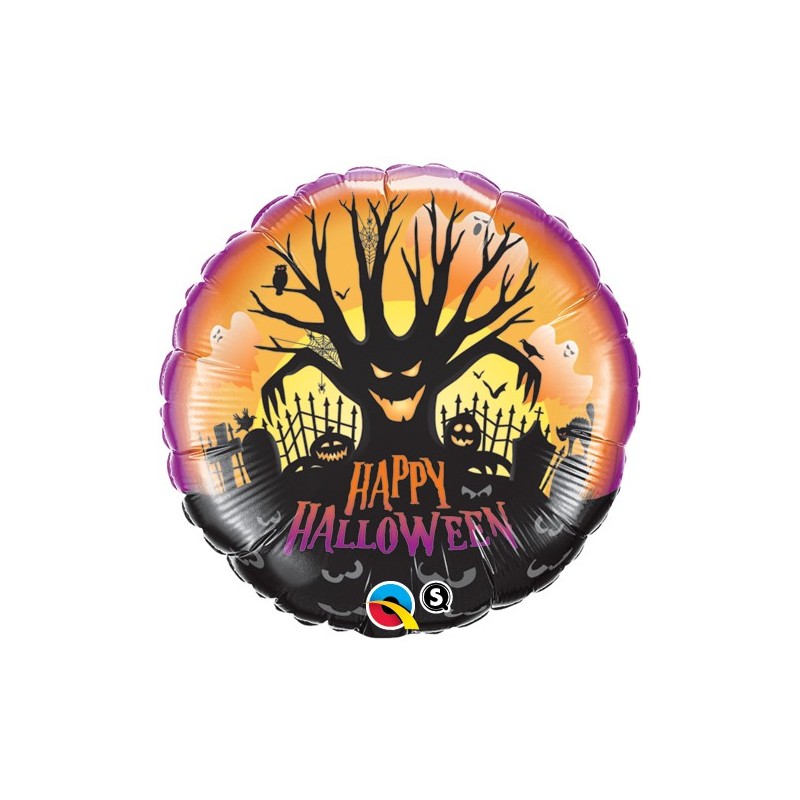 Halloween spooky drevo balon