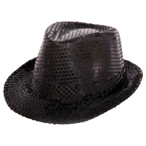 Black sequin hat