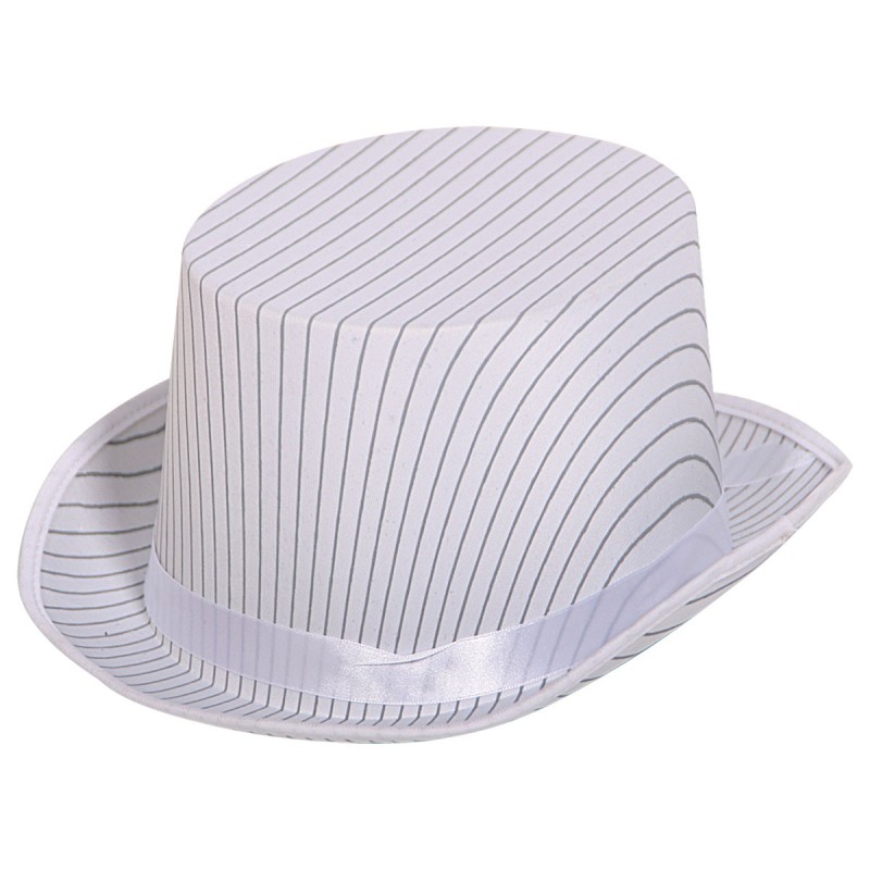 Pinstripe white hat