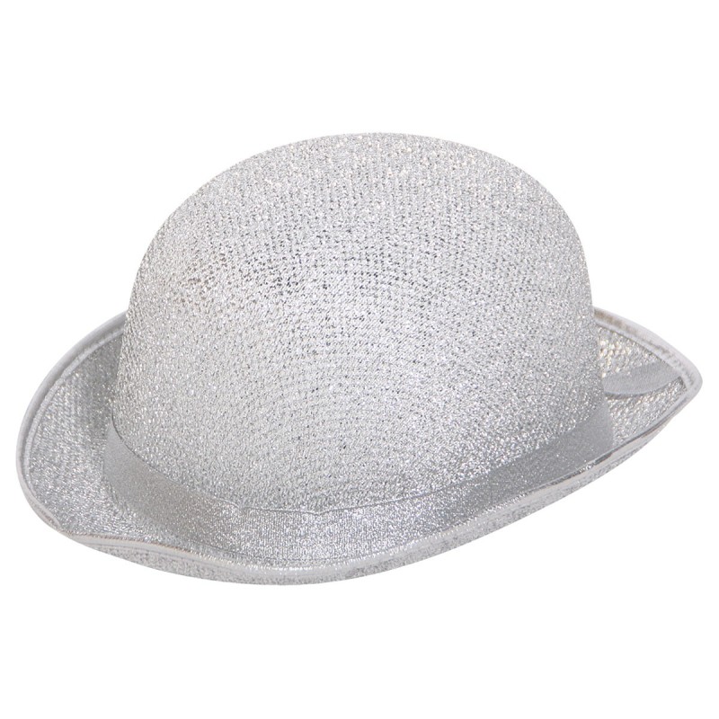 Silver bowler hat