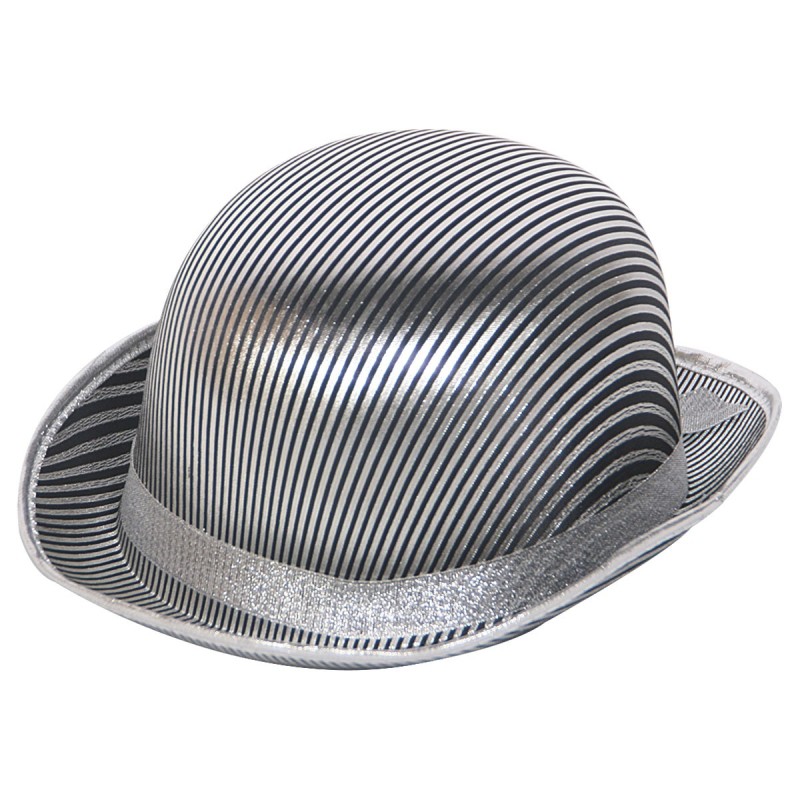 Črtast srebrn klobuček