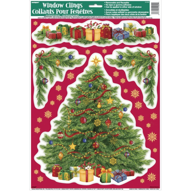 Window cling-Starry christmas tree