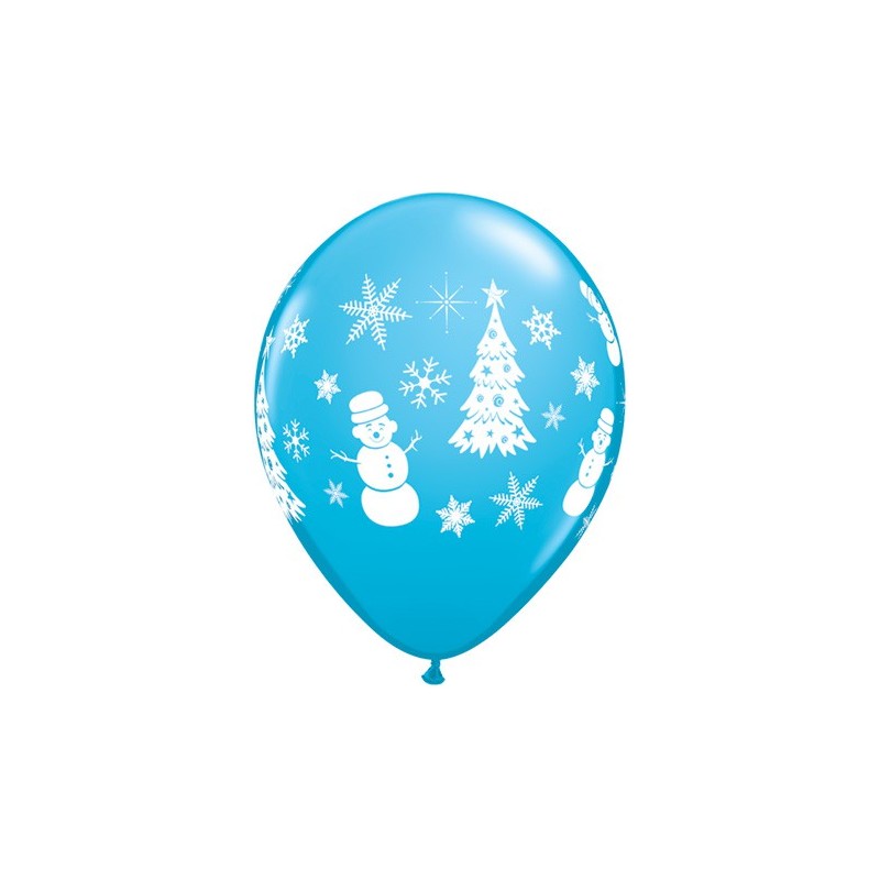 Latex Balloons Festive Winter Scene