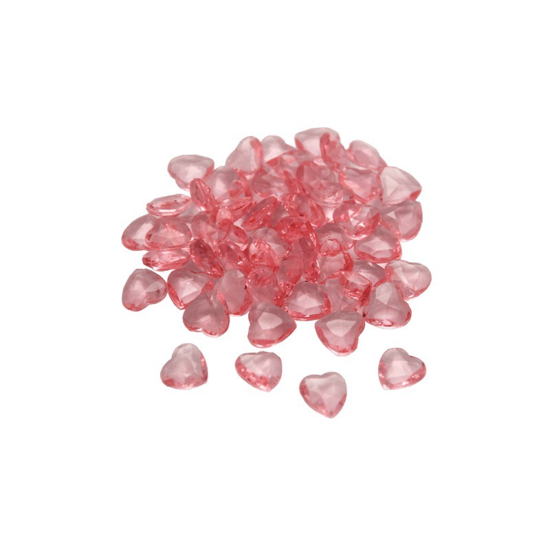 Baby pink hearts table diamonds
