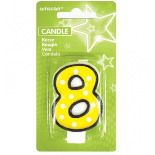 White dots candle - 8
