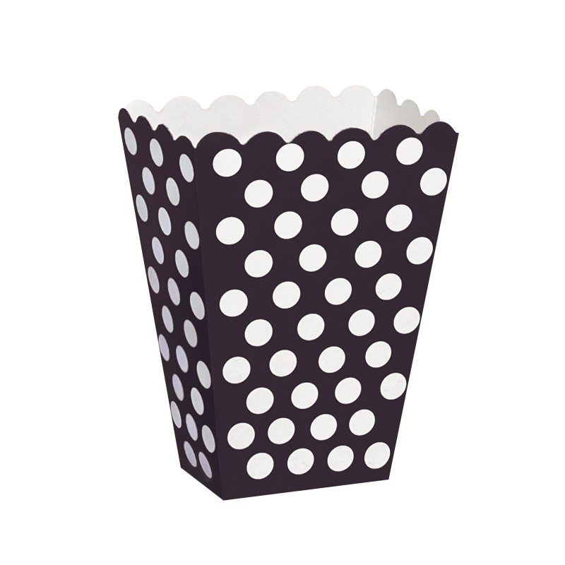 Black polka dot treat box