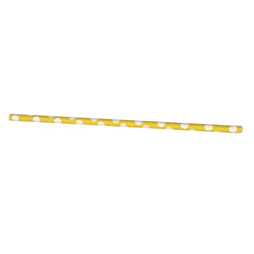 Yellow polka dot straws