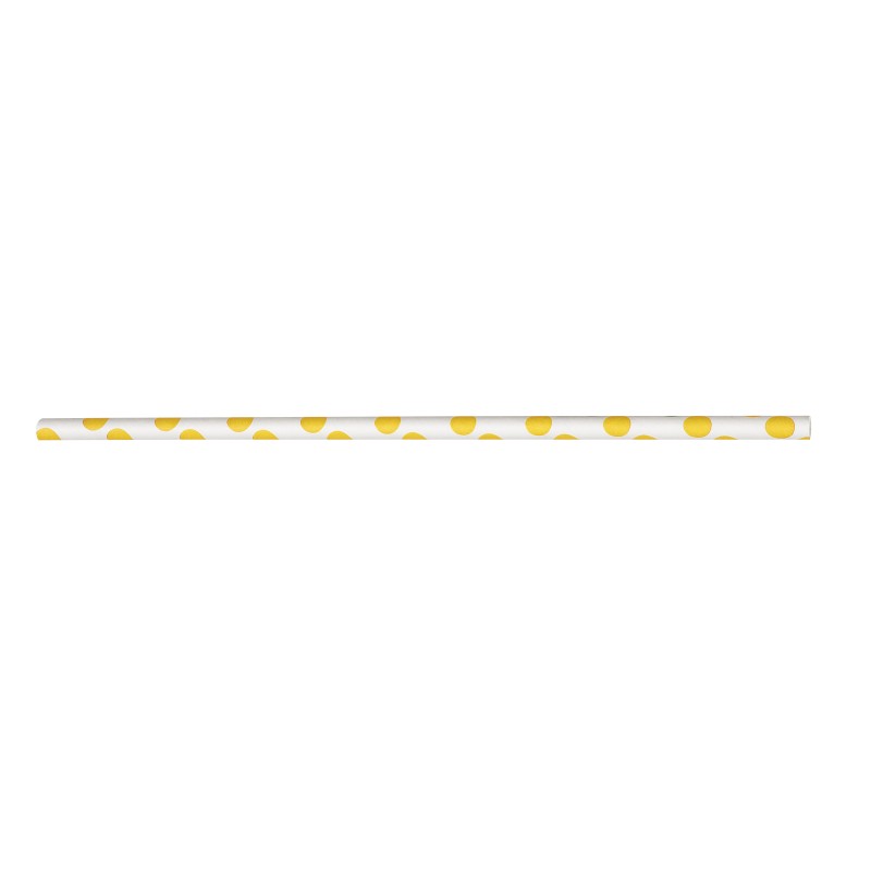 Yellow polka dot straws