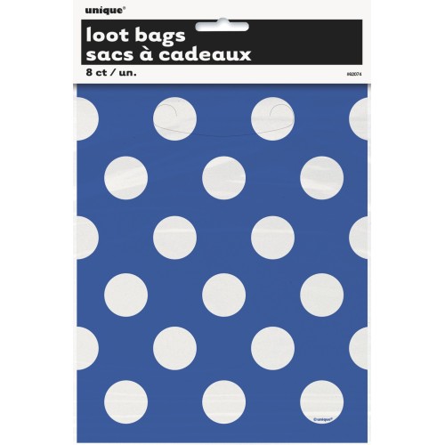 Blue polka dot  loot bags