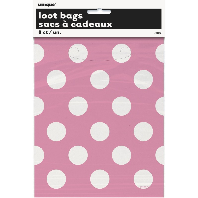 Pink polka dot  loot bags