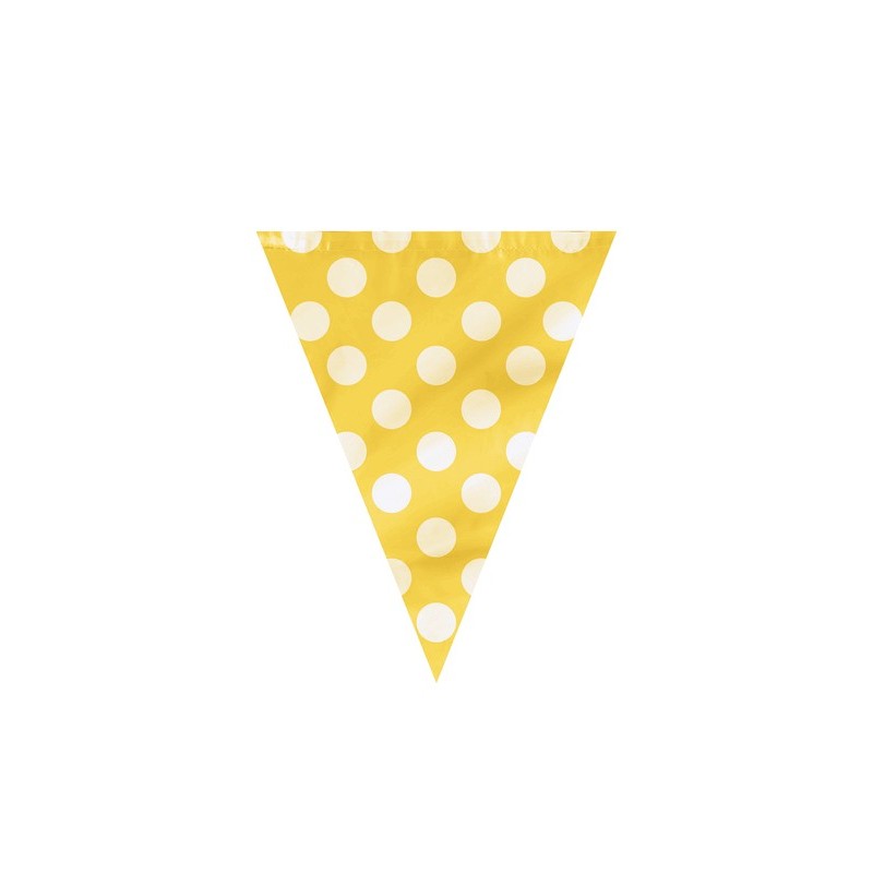 Yellow polka dot flag banner