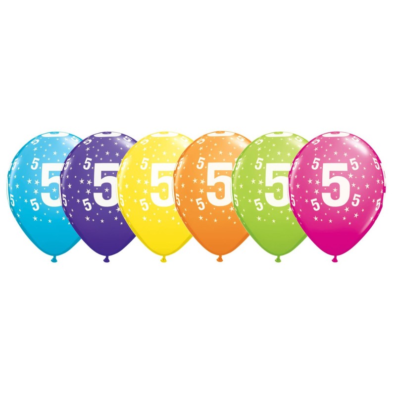 Printed balloons - number 5