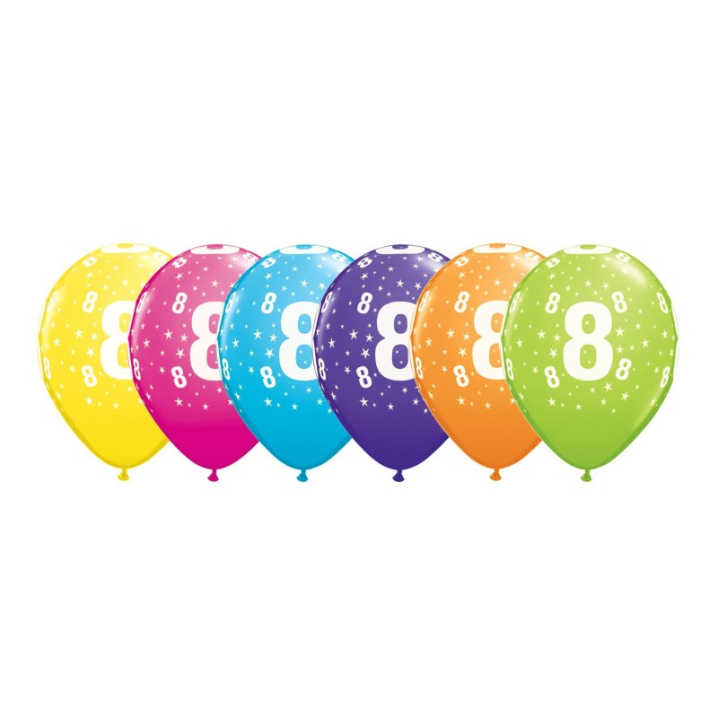 Printed balloons - number 8