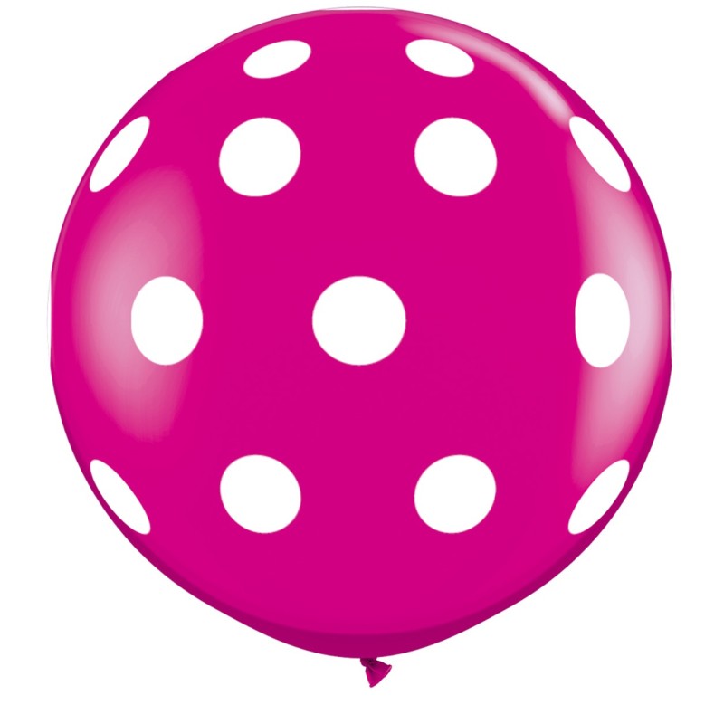 Wild berry giant polka dot balloon